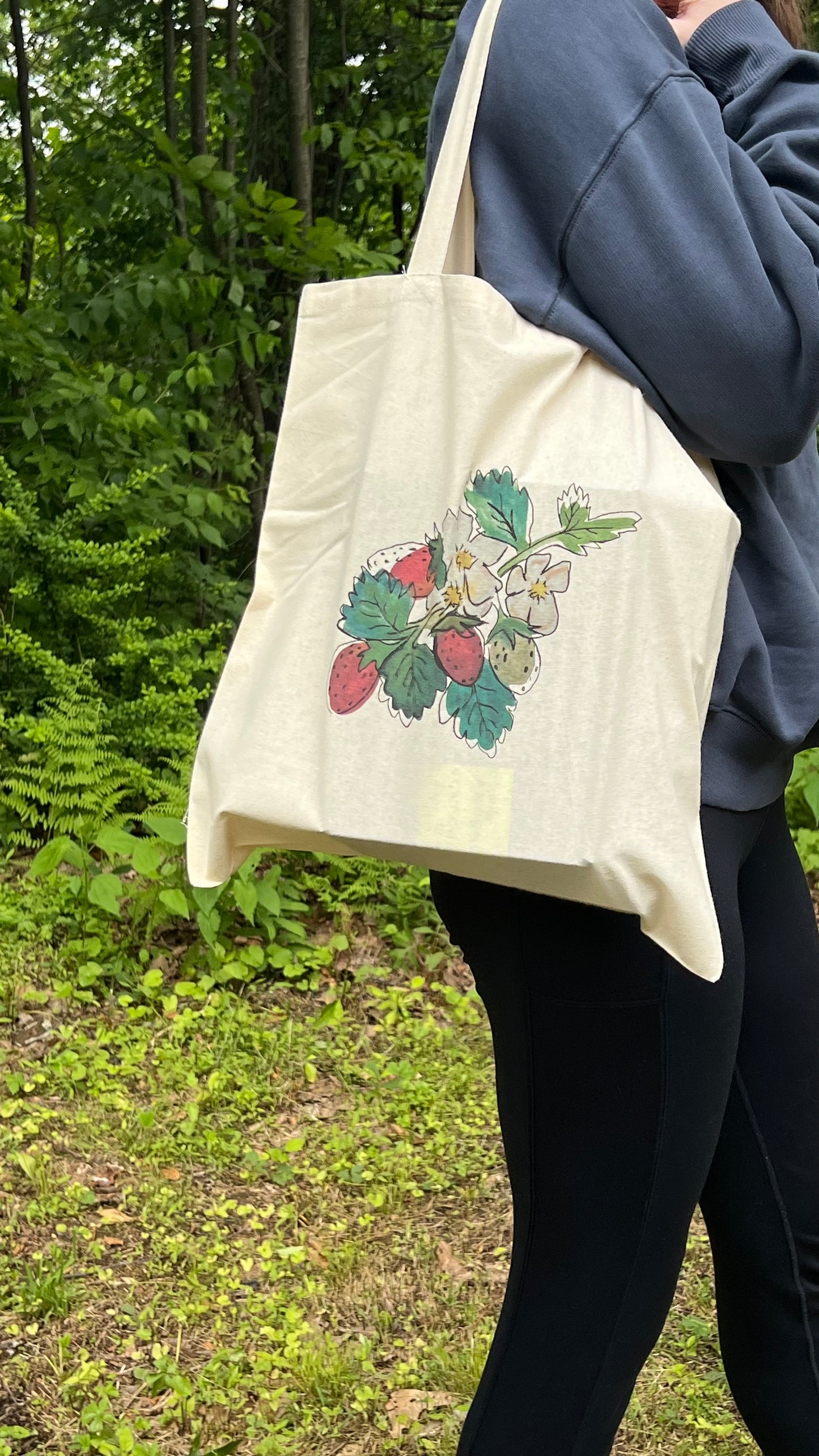 Strawberry Bushes Tote Bag