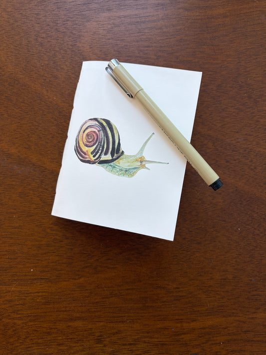 Hand Stitched Journal with Snail