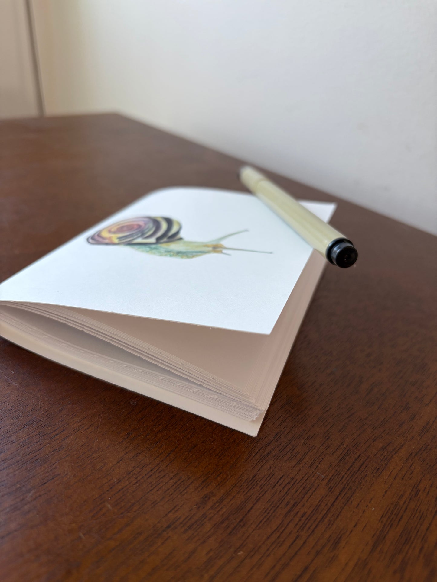 Hand Stitched Journal with Snail
