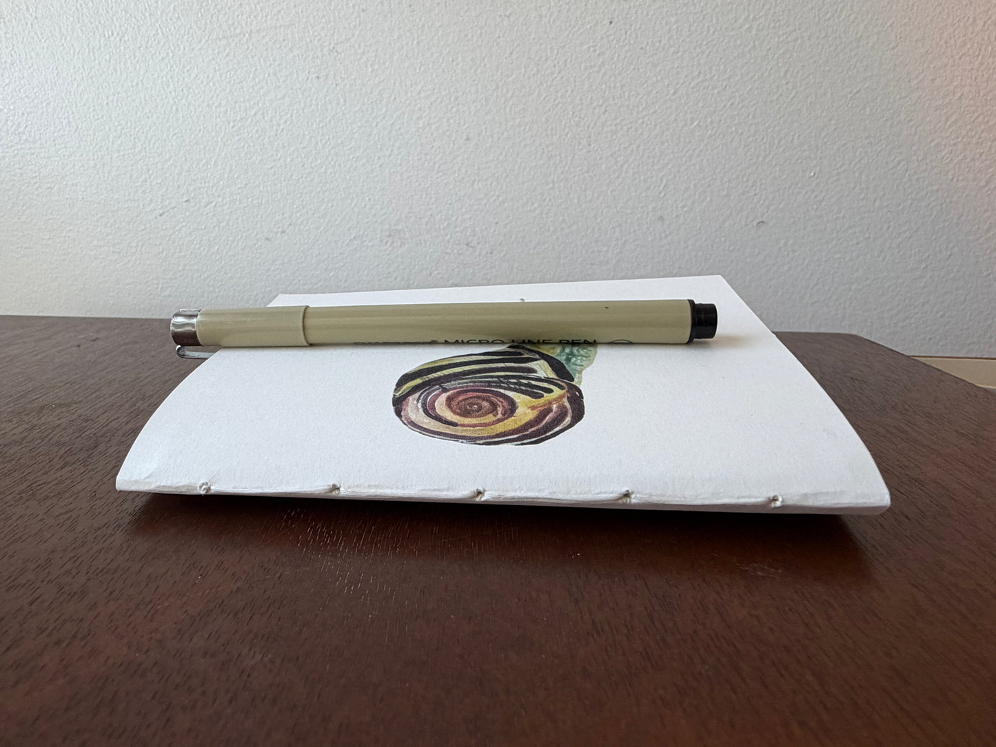 Hand Stitched Journal with Snail